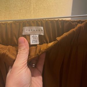 Topshop double slit satin midi skirt